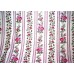 10cm Baumwolldruck Landhaus breiter Blumenstreif pink  (Grundpreis € 8,00/m)